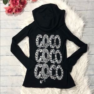 Lauren Moshi Coco Coco Coco Ribbed Zip Up Hoodie